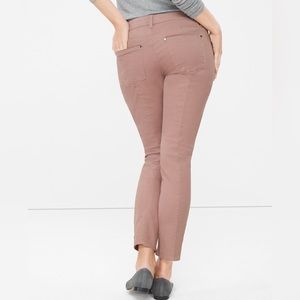 WHBM CURVY SKIMMER JEANS, sz 12L, Mauve